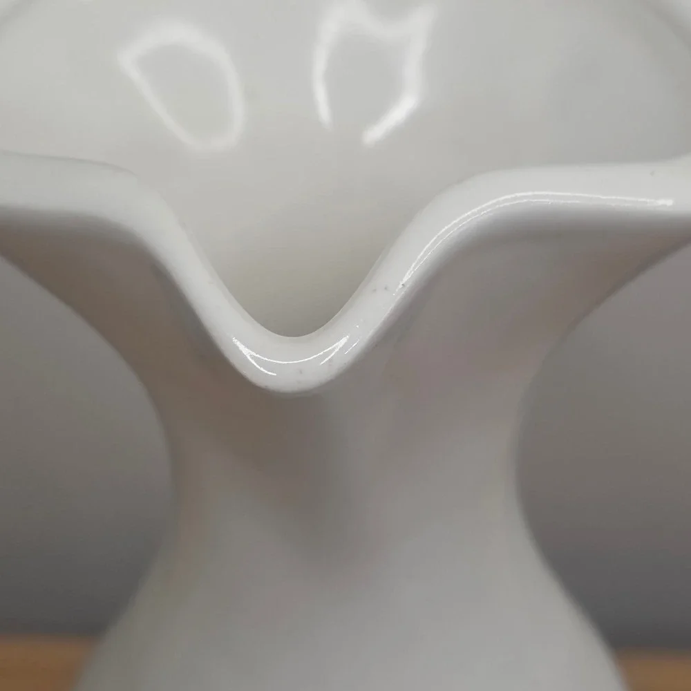 Unbranded House‎ Wine Ceramic Carafe Pitcher White Blue Vintage Bistro 10.5in